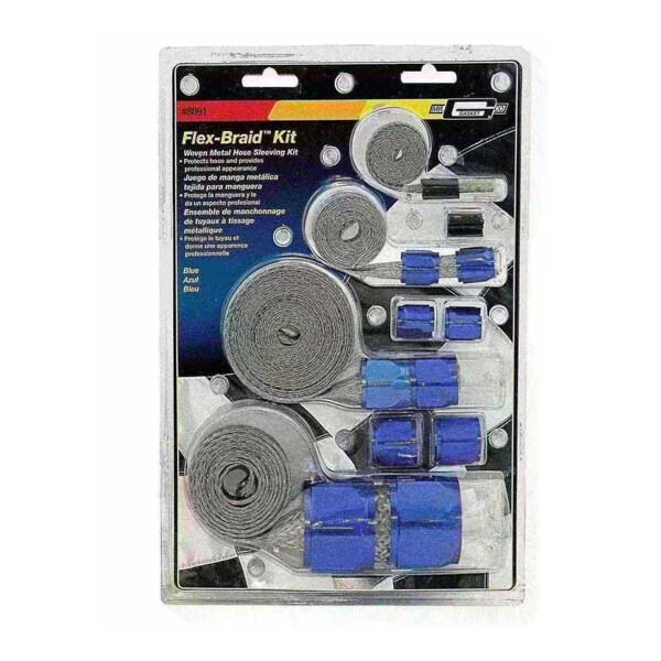 Mr. Gasket BRAIDED HOSE SLEEVING KIT-BLUE 8091 - main